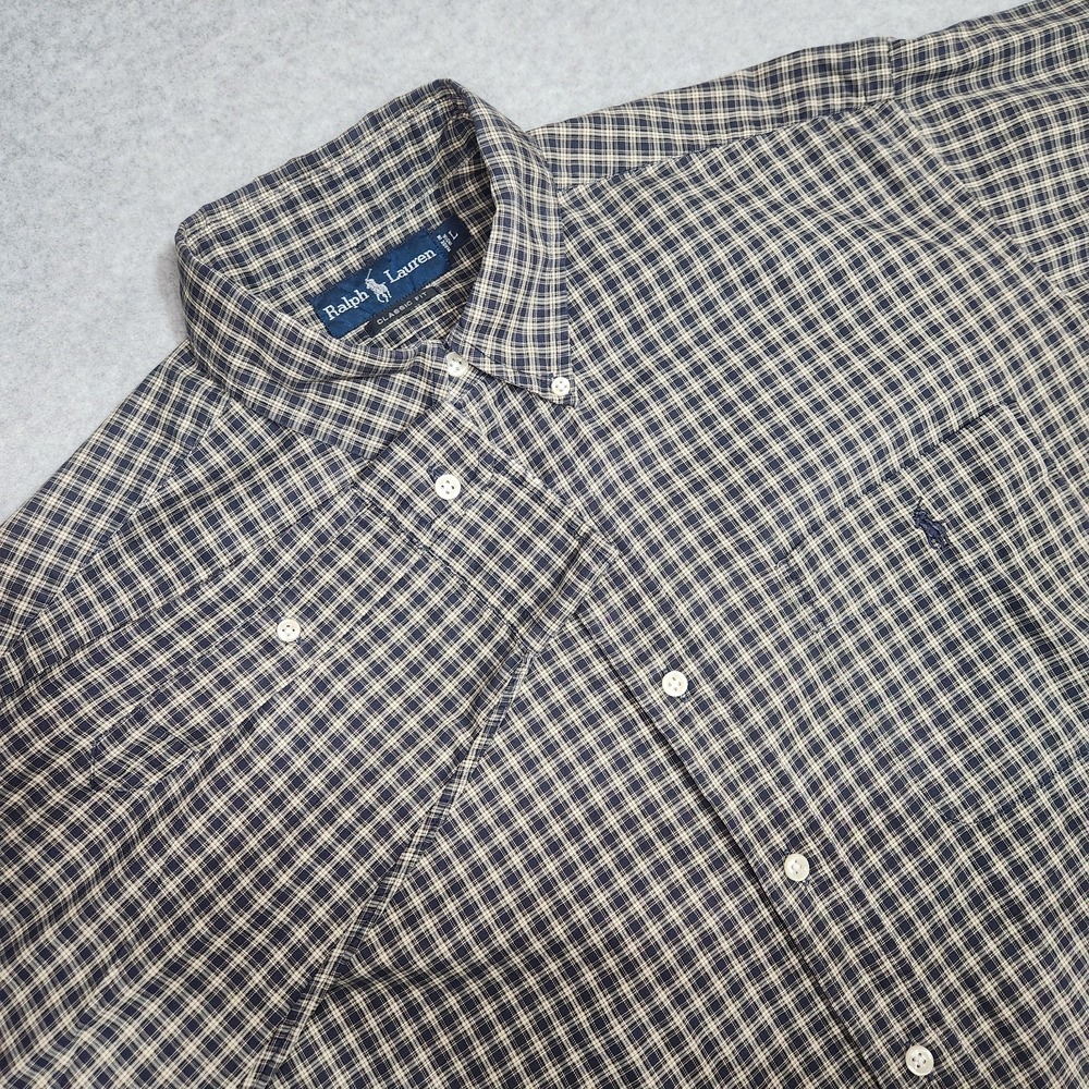 Ralph Lauren Large Classic Fit Men's Plaid Button-Down Long Sleeve Shirt